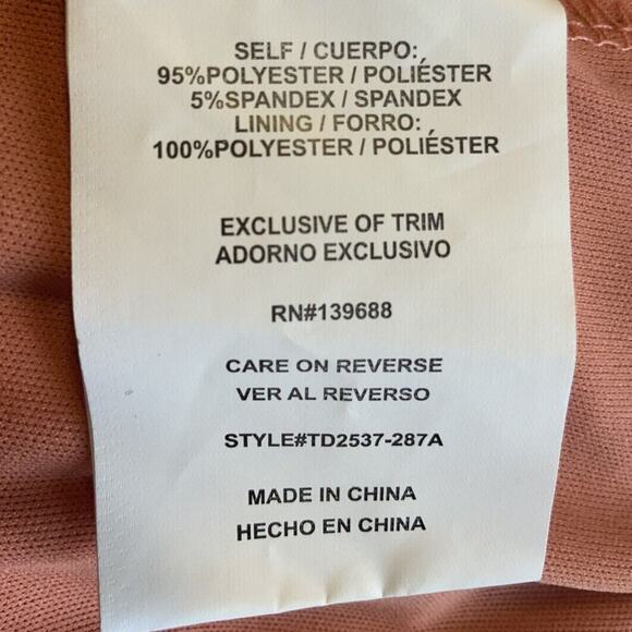 Taylor & Sage Plaid Print Long Sleeves Mesh Lined Dress Size Medium Mock Neck - Picture 8 of 9